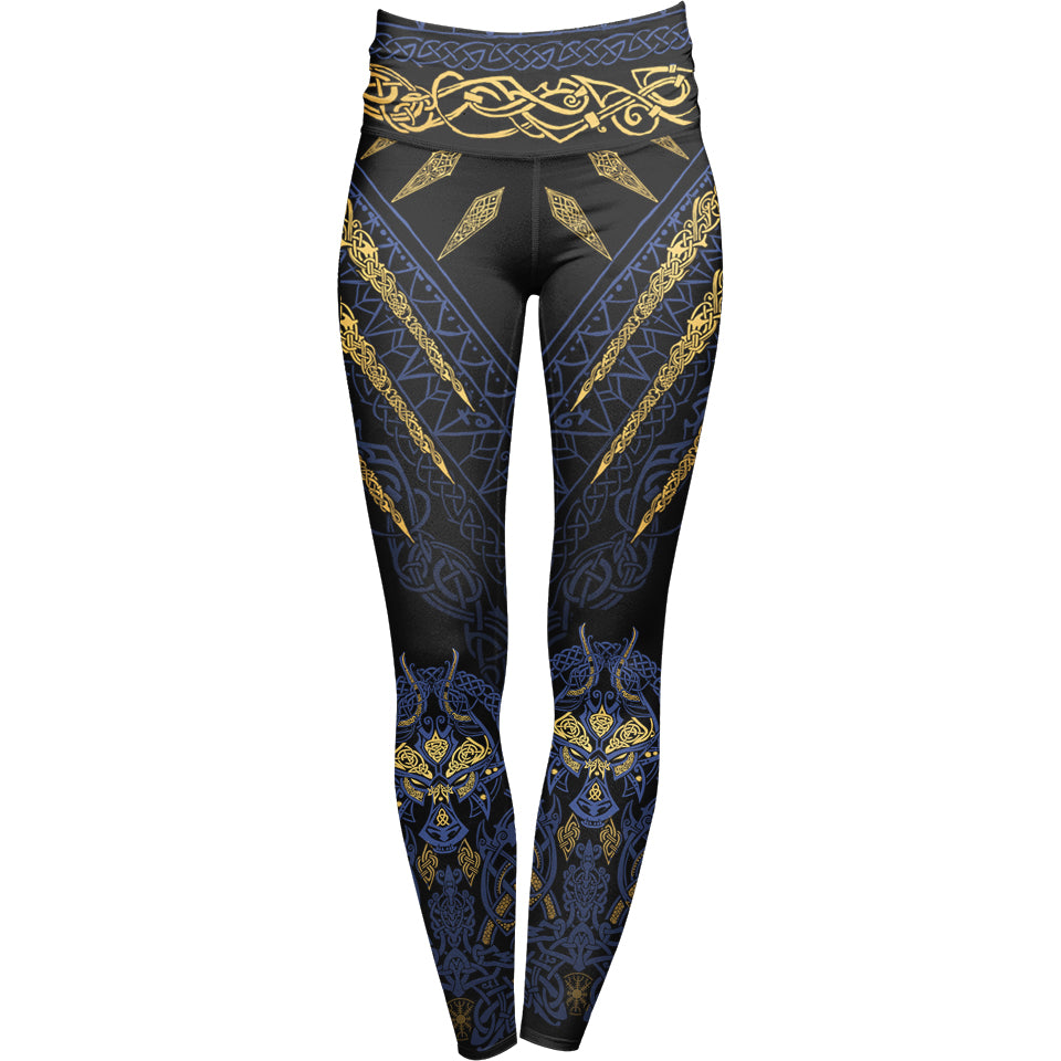 High Waisted Leggings Fenrir's Wrath High Waisted Leggings - Blue Edition