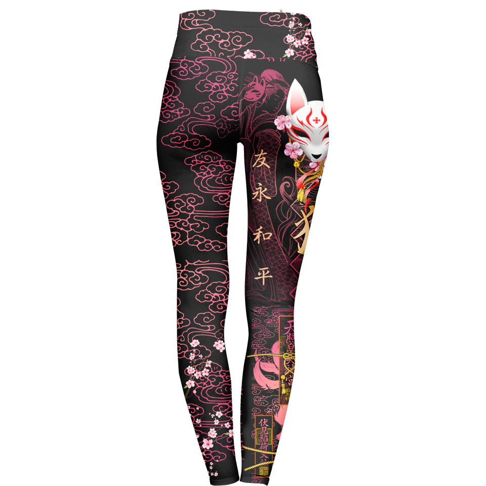 High Waisted Leggings Kitsune High Waisted Leggings