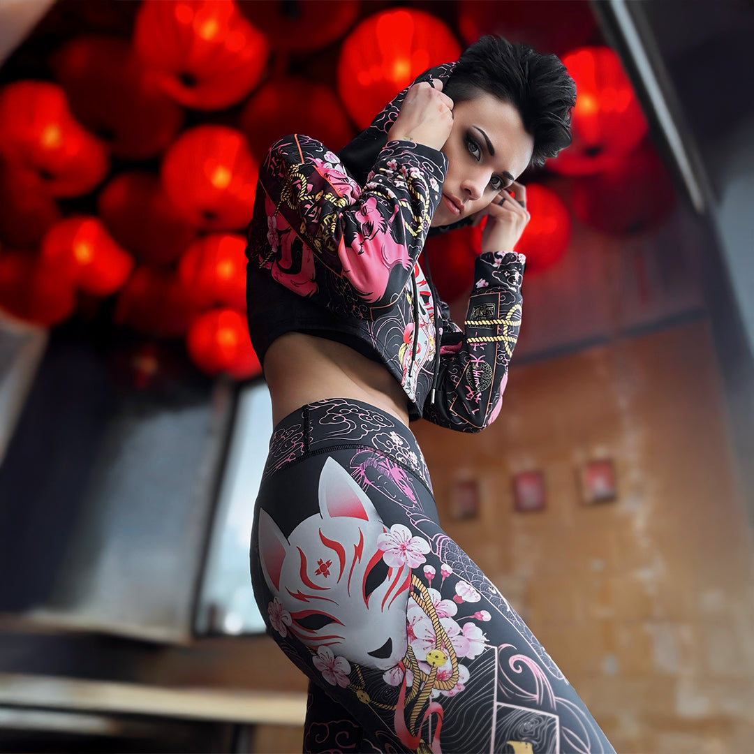 High Waisted Leggings Kitsune High Waisted Leggings