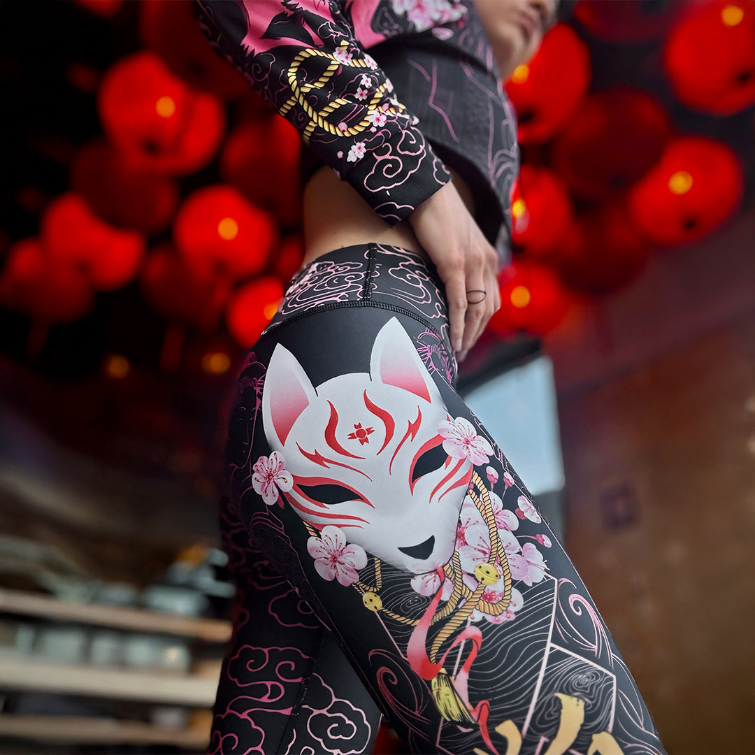 High Waisted Leggings Kitsune High Waisted Leggings