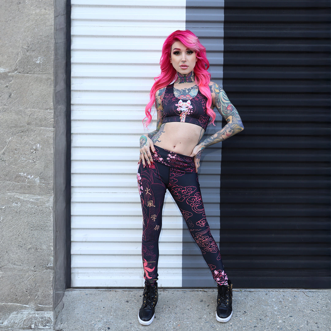 High Waisted Leggings Kitsune High Waisted Leggings