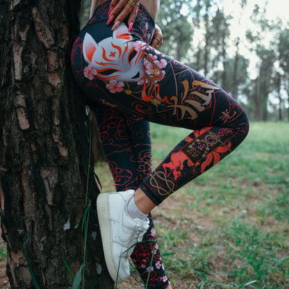 High Waisted Leggings Kitsune High Waisted Leggings