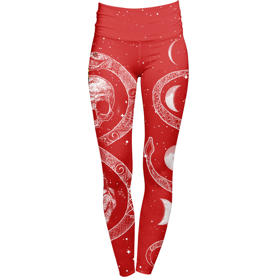 High Waisted Leggings Ouroboros High Waisted Leggings - Red Edition
