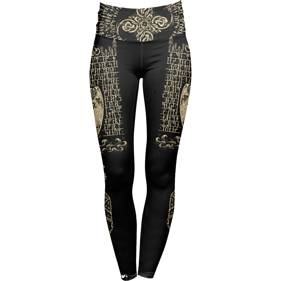 High Waisted Leggings Runes of Thor High Waisted Leggings - Stone Edition