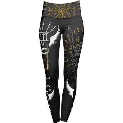 High Waisted Leggings Runes of Valkyrie High Waisted Leggings
