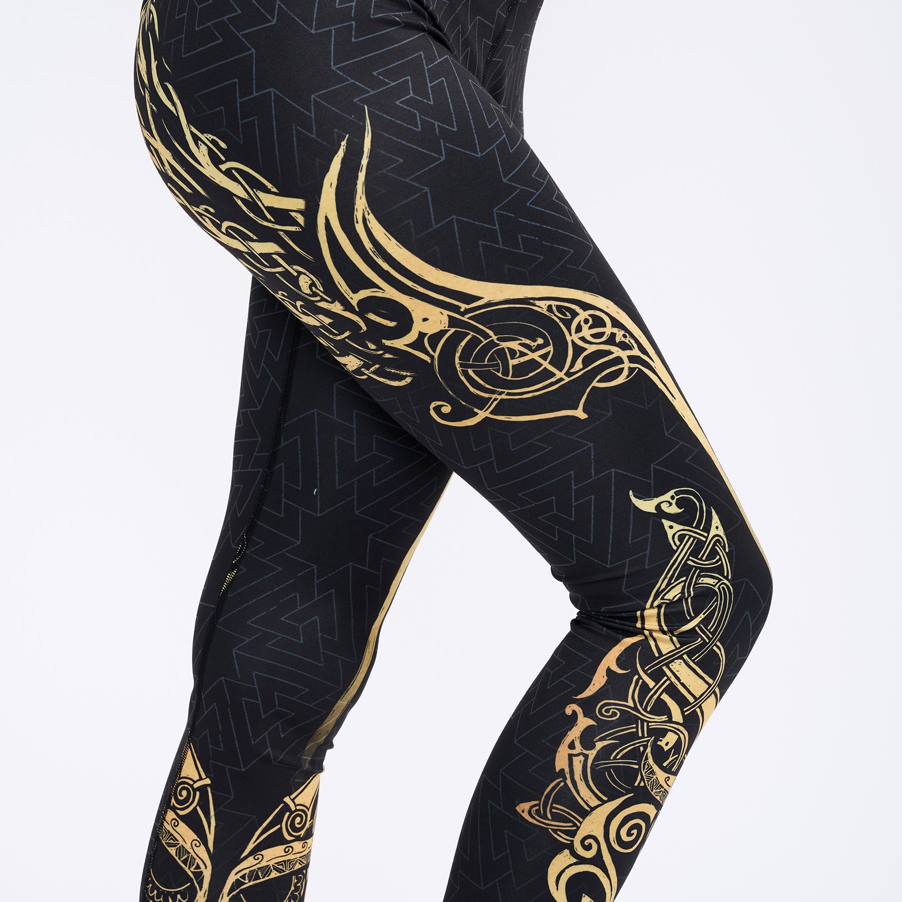 High Waisted Leggings Valkyries of Valhalla High Waisted Leggings - Gold Edition