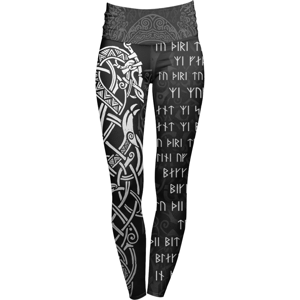 High Waisted Leggings Viking Prayer High Waisted Leggings