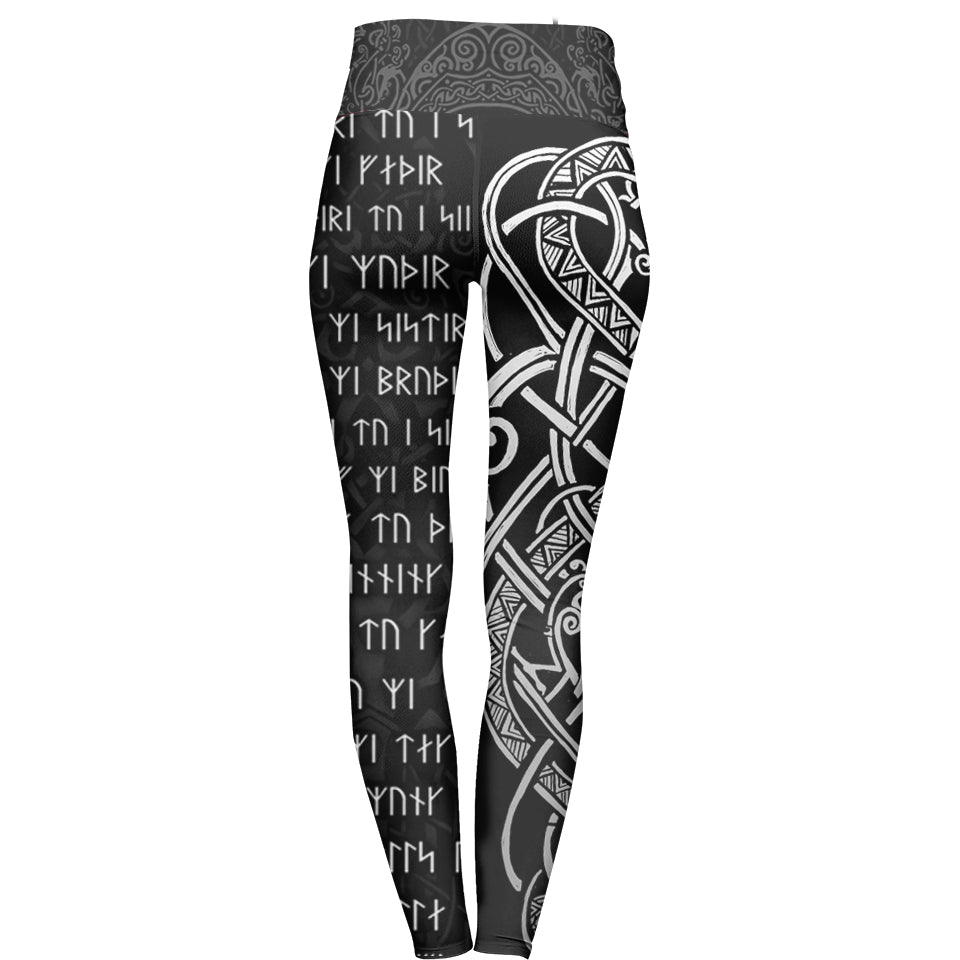 High Waisted Leggings Viking Prayer High Waisted Leggings