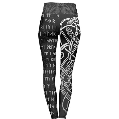 High Waisted Leggings Viking Prayer High Waisted Leggings