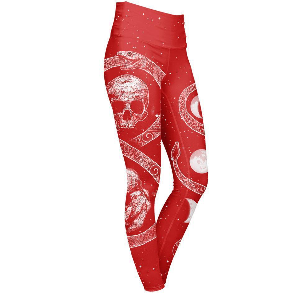 High Waisted Leggings XS Ouroboros High Waisted Leggings - Red Edition 102_YOGA-PANT_XS_OURO-WHT