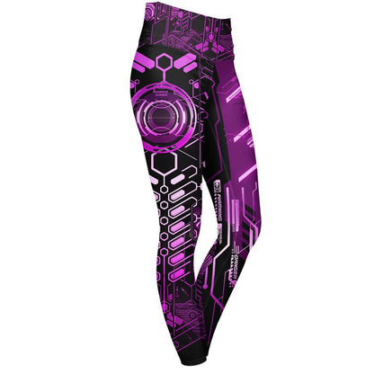 High Waisted Leggings XS Protocol Zero High Waisted Leggings - Ghostlink Edition 102_YOGA-PANT_XS_ATOPNK