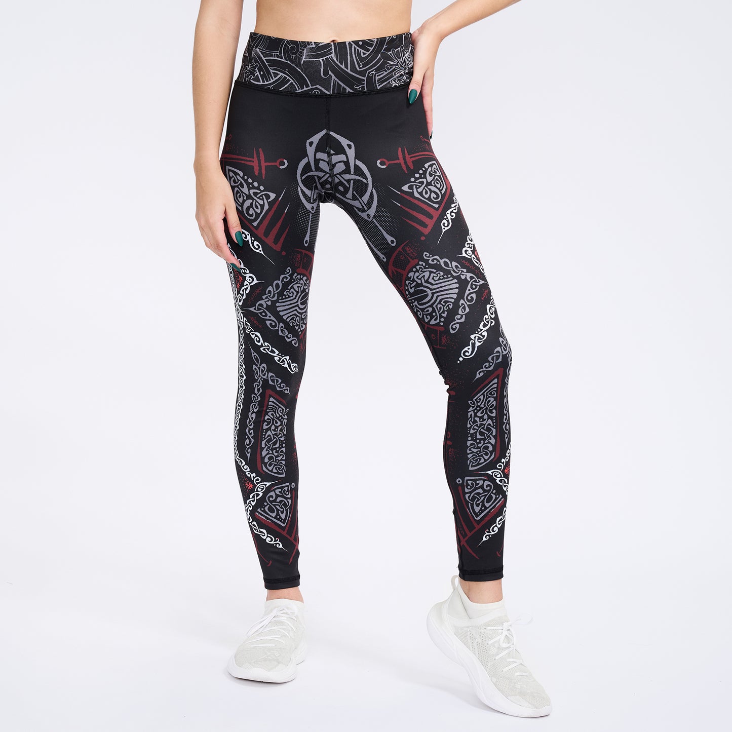 High Waisted Leggings XS Runes of Loki High Waisted Leggings - Red Edition 102_YOGA-PANT_XS_RULO