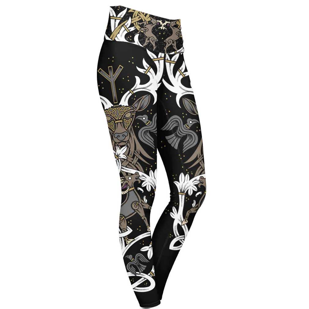 High Waisted Leggings XS Stag of Valhalla High Waisted Leggings 102_YOGA-PANT_XS_VIKING-STAG