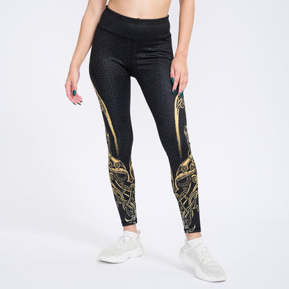 High Waisted Leggings XS Valkyries of Valhalla High Waisted Leggings - Gold Edition 102_YOGA-PANT_XS_VALKY