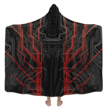 Hooded Blanket Adult-60x80 / Premium Sherpa Circuit Hooded Blanket CIRCUIT_HOODED-BLANKET-60x80-SHERPA