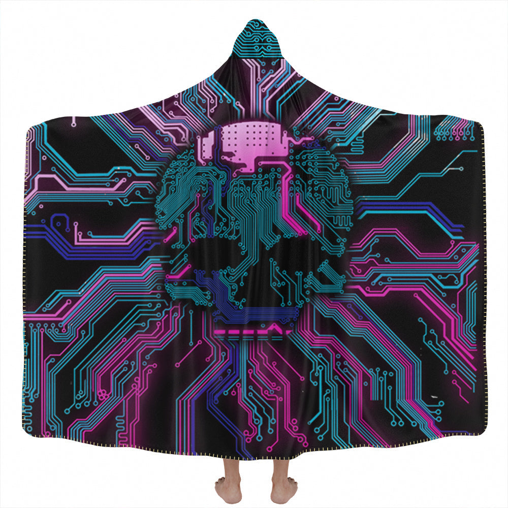 Hooded Blanket Adult-60x80 / Premium Sherpa Cyber Hooded Blanket - Limited CYBERPNK_HOODED-BLANKET-60x80-SHERPA