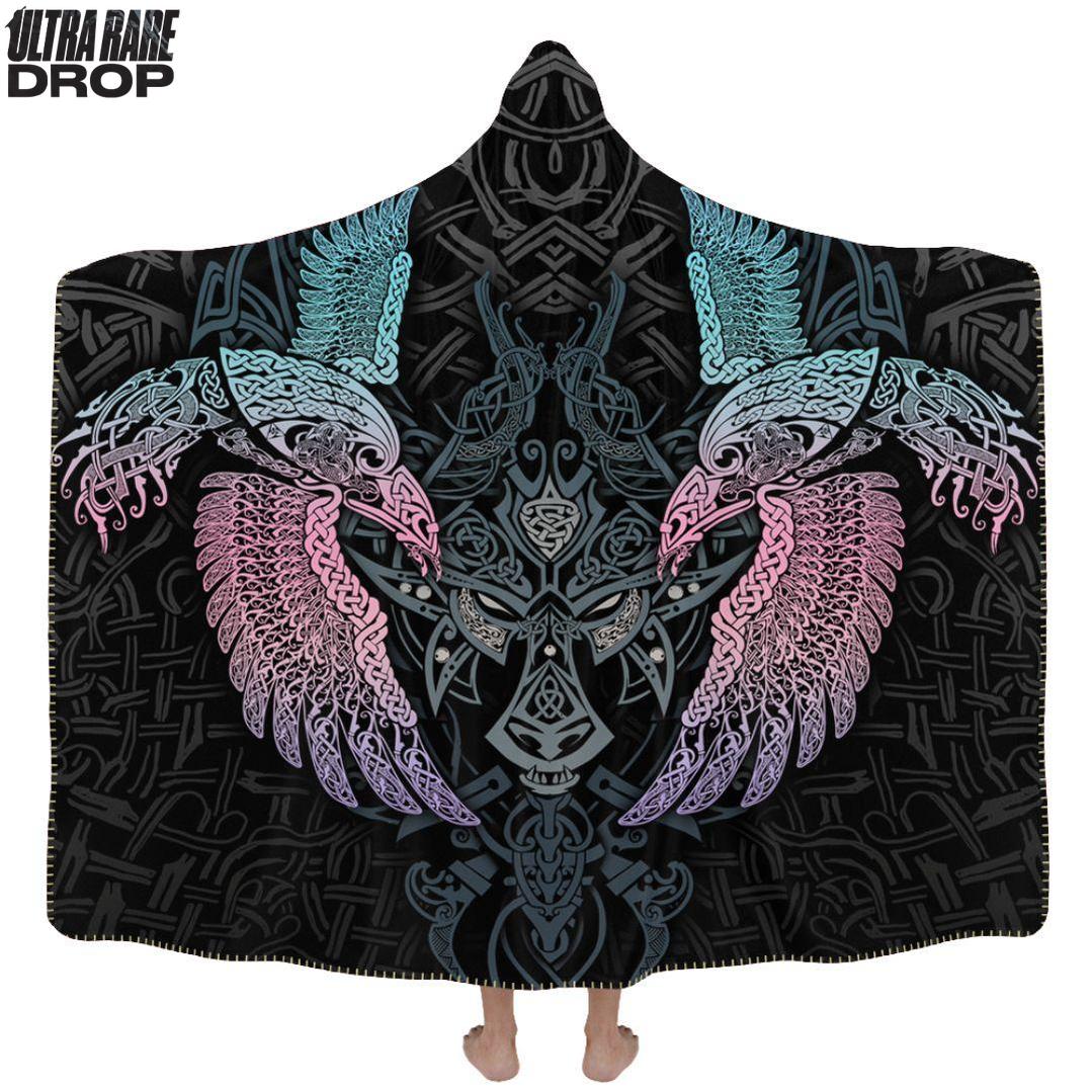 Hooded Blanket Adult-60x80 / Premium Sherpa Dual Ascent (Vigil) Ultra Rare Hooded Blanket - Only 300 Units Across All Styles MUNNIN-FNR-HOLO_HOODED-BLANKET-60x80-SHERPA