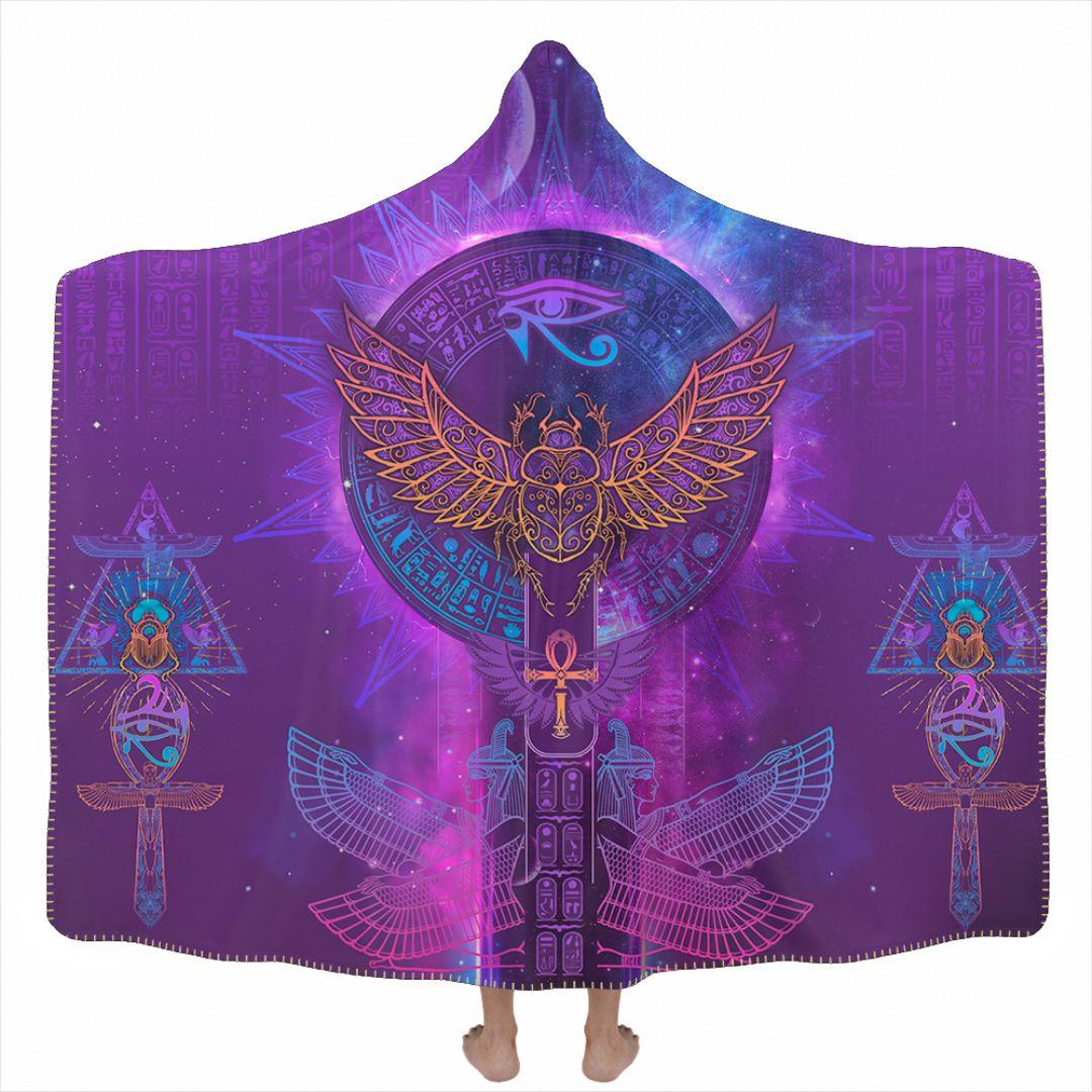 Hooded Blanket Adult-60x80 / Premium Sherpa Egyptian Scarab Special Edition Hooded Blanket SCARABLTD_HOODED-BLANKET-60x80-SHERPA