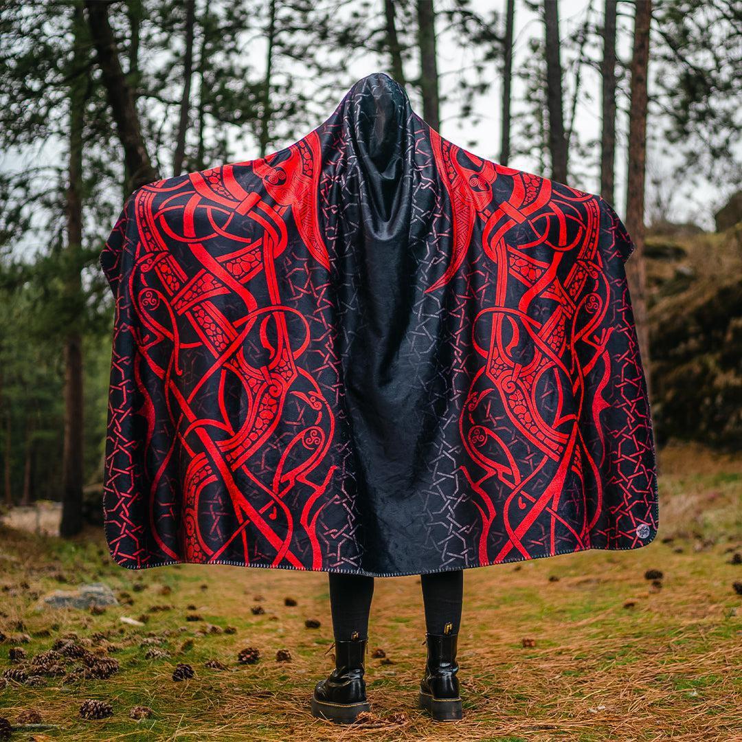 Hooded Blanket Adult-60x80 / Premium Sherpa Freya Hooded Blanket FREYA-RED_HOODED-BLANKET-60x80-SHERPA