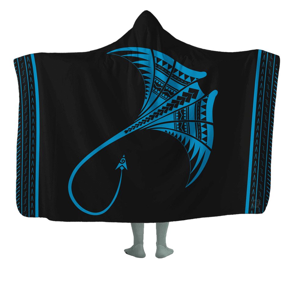 Hooded Blanket Adult-60x80 / Premium Sherpa Manta Ray Hooded Blanket MANTA_HOODED-BLANKET-60x80-SHERPA