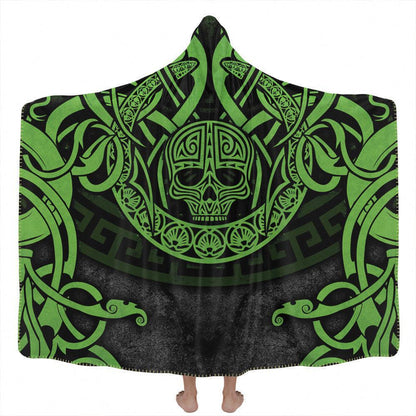 Hooded Blanket Adult-60x80 / Premium Sherpa Medusa Hooded Blanket - Snake Edition MEDGR_HOODED-BLANKET-60x80-SHERPA
