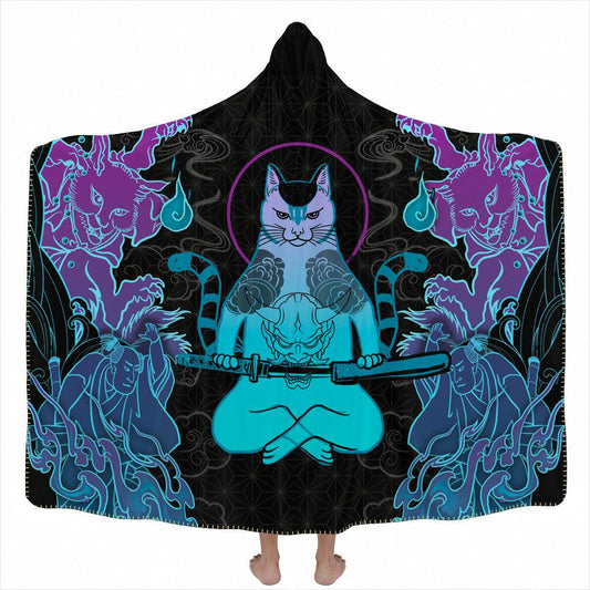 Hooded Blanket Adult-60x80 / Premium Sherpa Nekomata Hooded Blanket NEKO_HOODED-BLANKET-60x80-SHERPA