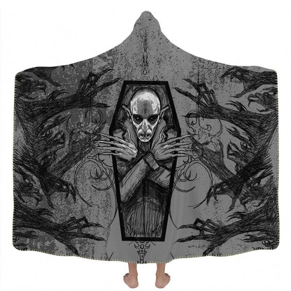 Hooded Blanket Adult-60x80 / Premium Sherpa Nosferatu Hooded Blanket NOSFERATU_HOODED-BLANKET-60x80-SHERPA