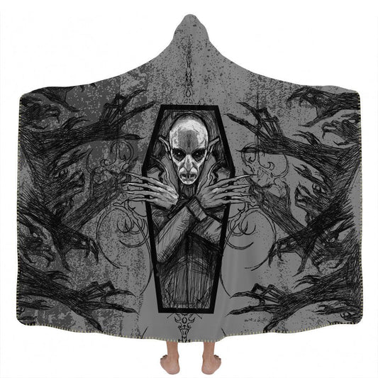 Hooded Blanket Adult-60x80 / Premium Sherpa Nosferatu Hooded Blanket NOSFERATU_HOODED-BLANKET-60x80-SHERPA