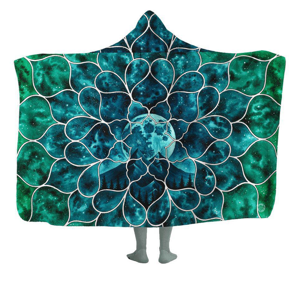 Hooded Blanket Adult-60x80 / Premium Sherpa / Original Celestial Mirage Hooded Blanket BROKEN-MOUNTAIN-V1_HOODED-BLANKET-60x80-SHERPA