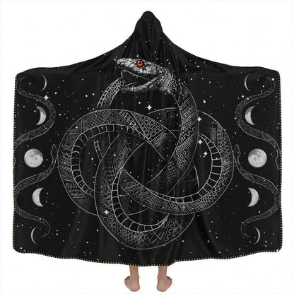 Hooded Blanket Adult-60x80 / Premium Sherpa Ouroboros Hooded Blanket OUROBOROS_HOODED-BLANKET-60x80-SHERPA