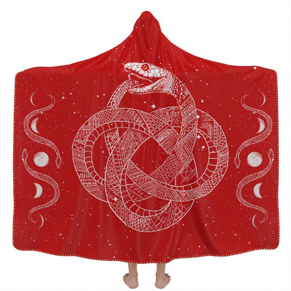 Hooded Blanket Adult - 60x80 / Premium Sherpa Ouroboros Hooded Blanket - Red Edition OURO_HOODED-BLANKET_60x80-SHERPA