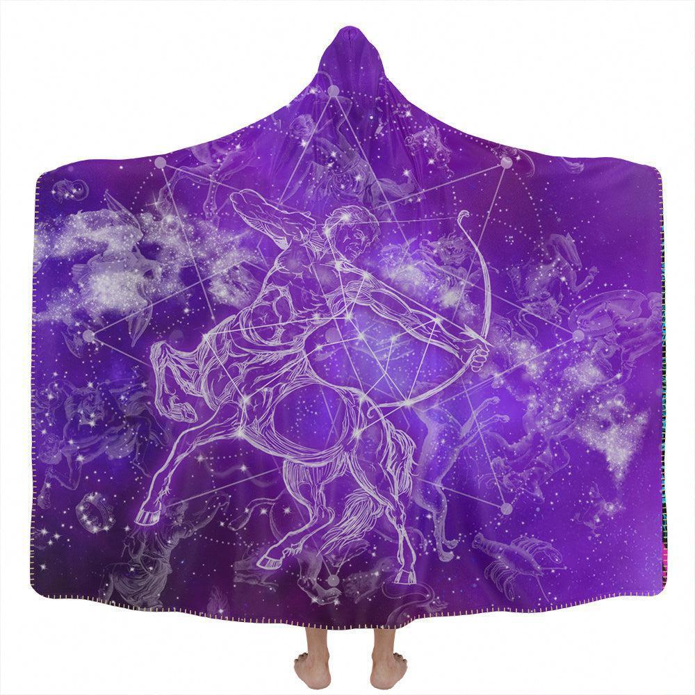 Hooded Blanket Adult-60x80 / Premium Sherpa Sagittarius Hooded Blanket SAGITTARIUS_HOODED-BLANKET-60x80-SHERPA