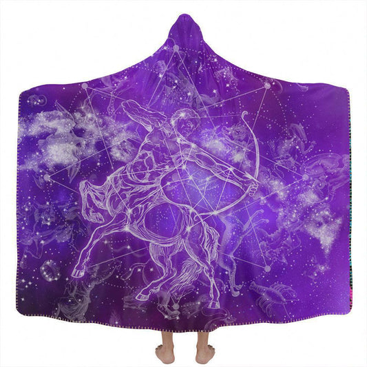 Hooded Blanket Adult-60x80 / Premium Sherpa Sagittarius Hooded Blanket SAGITTARIUS_HOODED-BLANKET-60x80-SHERPA