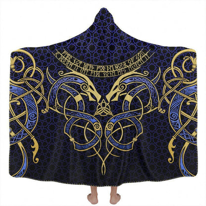 Hooded Blanket Adult-60x80 / Premium Sherpa The Great Serpent Hooded Blanket GREAT-SERPENT_HOODED-BLANKET-60x80-SHERPA