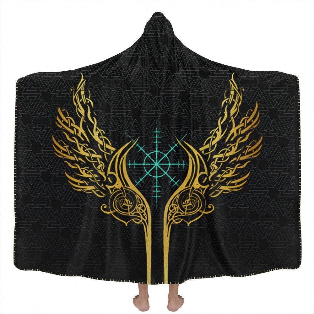 Hooded Blanket Adult - 60x80 / Premium Sherpa Valkyries of Valhalla Hooded Blanket - Gold Edition VALKY_HOODED-BLANKET_60x80-SHERPA