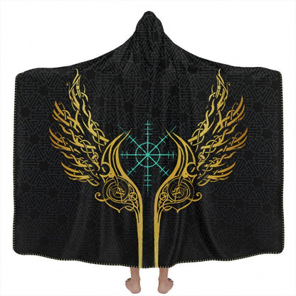 Hooded Blanket Adult - 60x80 / Premium Sherpa Valkyries of Valhalla Hooded Blanket - Gold Edition VALKY_HOODED-BLANKET_60x80-SHERPA
