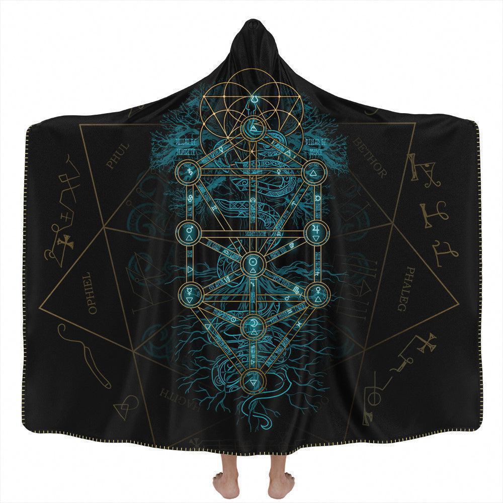 Hooded Blanket Adult-60x80 / Premium Sherpa World Tree Hooded Blanket - Limited WORLD-TREE-BLUE_HOODED-BLANKET-60x80-SHERPA