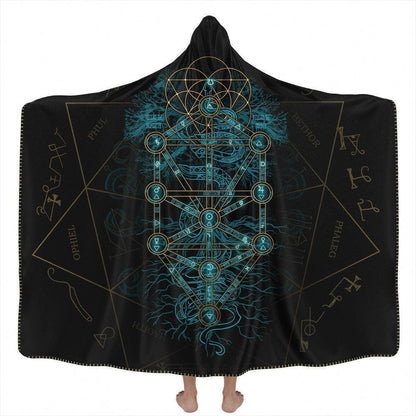 Hooded Blanket Adult-60x80 / Premium Sherpa World Tree Hooded Blanket - Limited WORLD-TREE-BLUE_HOODED-BLANKET-60x80-SHERPA