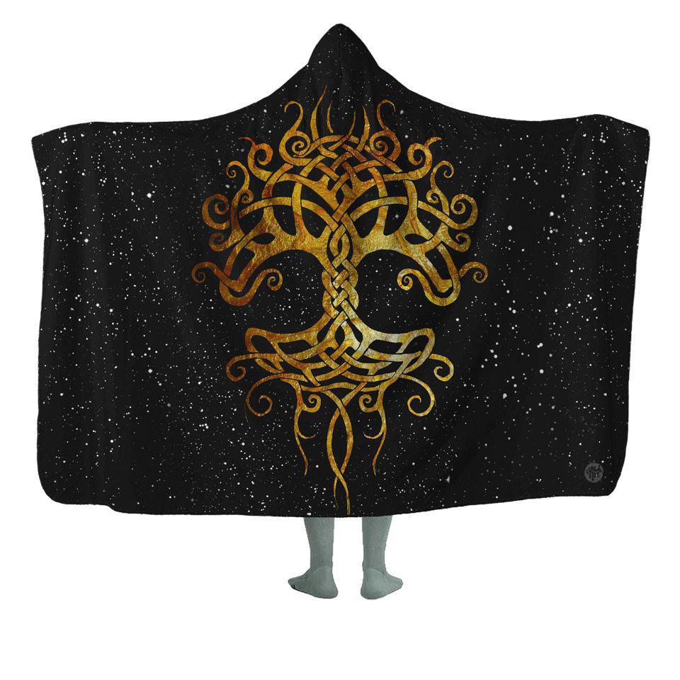 Hooded Blanket Adult-60x80 / Premium Sherpa Yggdrasil Hooded Blanket YGGDRASIL_HOODED-BLANKET-60x80-SHERPA