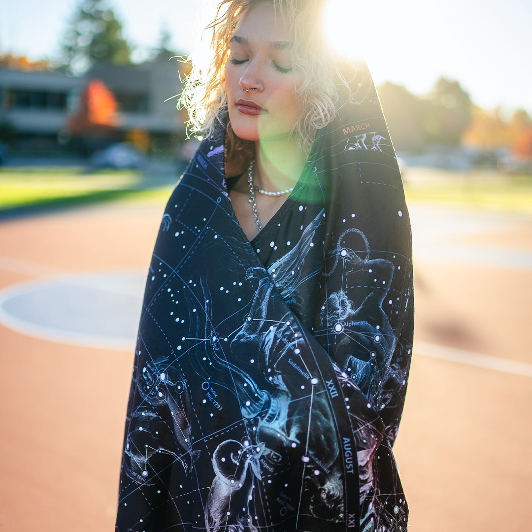 Hooded Blanket Constellations Hooded Blanket