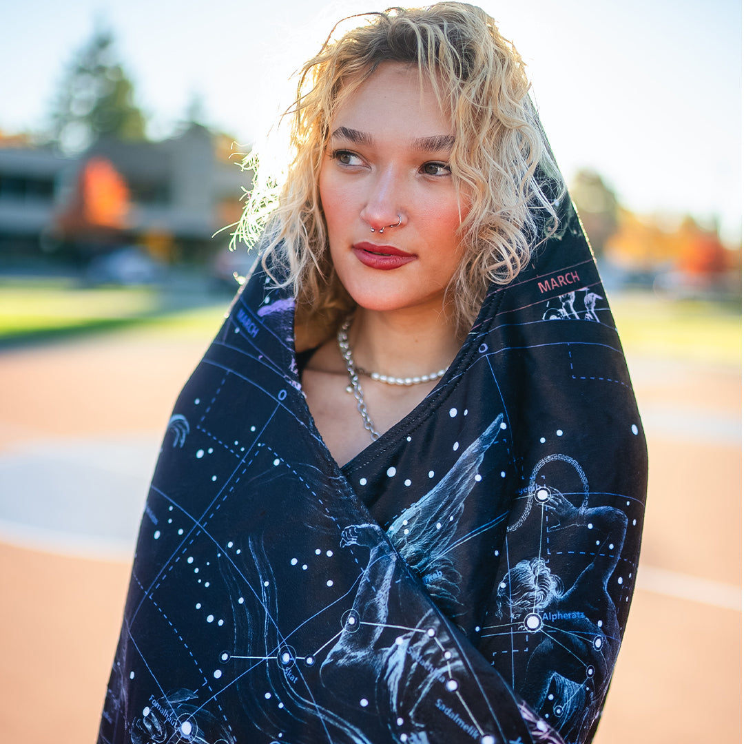Hooded Blanket Constellations Hooded Blanket