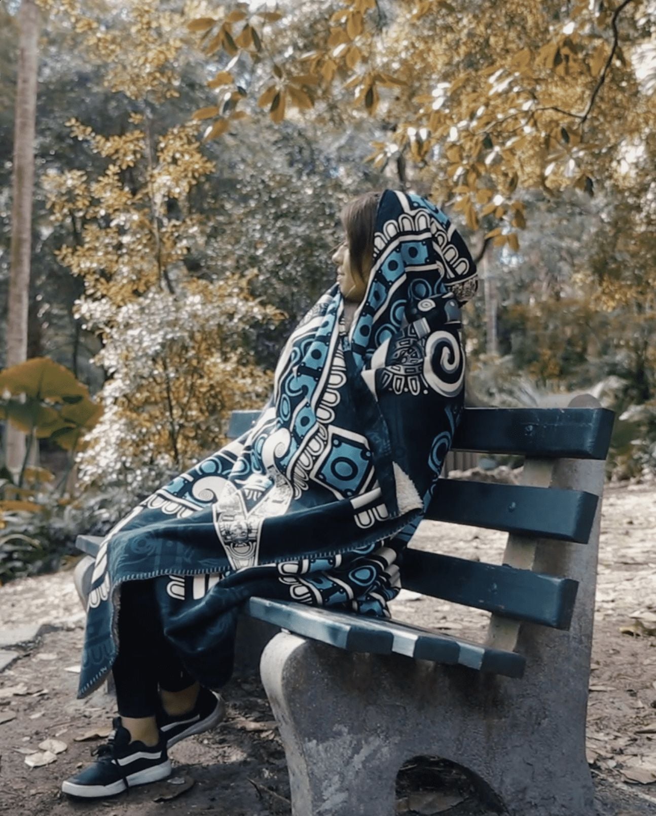 Hooded Blanket Jaguar Warrior Hooded Blanket