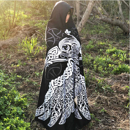 Hooded Blanket Muninn Hooded Blanket - Ready To Ship RTS-MUNNIN-WHITE_HOODED-BLANKET-60x80-SHERPA