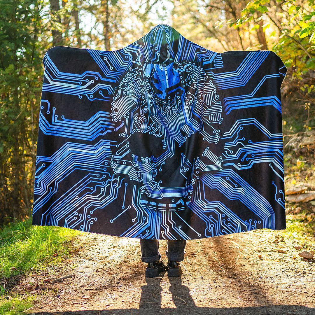 Hooded Blanket Premium Sherpa / Adult 60x80 Cyber Hooded Blanket CRYPTO_HOODED-BLANKET-60x80-SHERPA