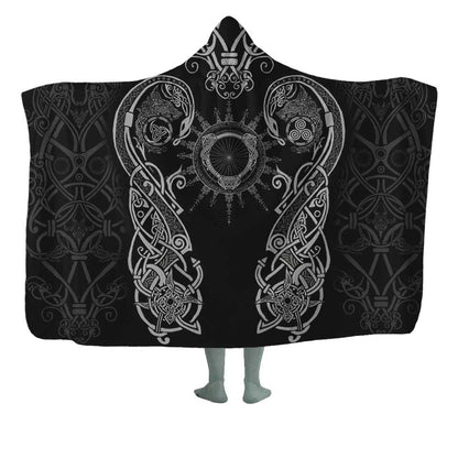 Hooded Blanket Premium Sherpa / Adult 60x80 Hela Ghost Edition Blanket HELA-GRAY_HOODED-BLANKET-60x80-SHERPA