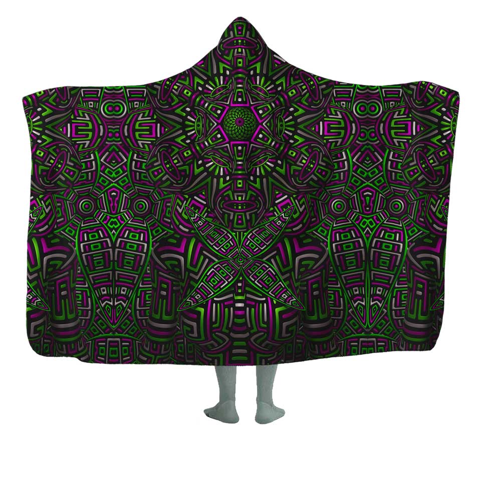 Hooded Blanket Premium Sherpa / Adult 60x80 Kaleidoscope Hooded Blanket TRIPPY_HOODED-BLANKET-60x80-SHERPA