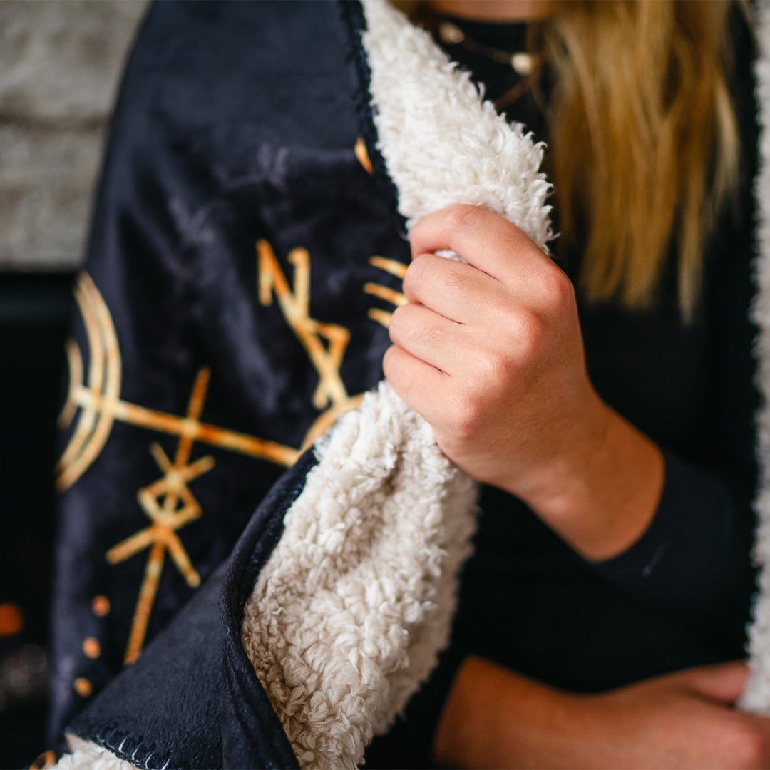 Hooded Blanket Runes of Destiny Hooded Blanket
