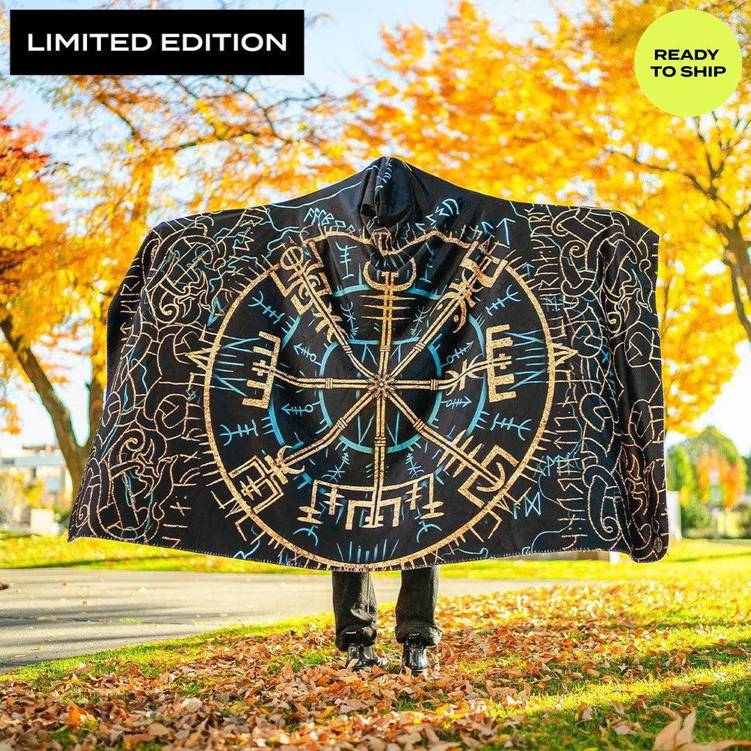 Hooded Blanket Vegvisir Hooded Blanket - Limited - Ready To Ship RTS-VEGVISIR1_HOODED-BLANKET-60x80-SHERPA