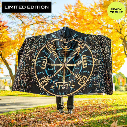 Hooded Blanket Vegvisir Hooded Blanket - Limited - Ready To Ship RTS-VEGVISIR1_HOODED-BLANKET-60x80-SHERPA
