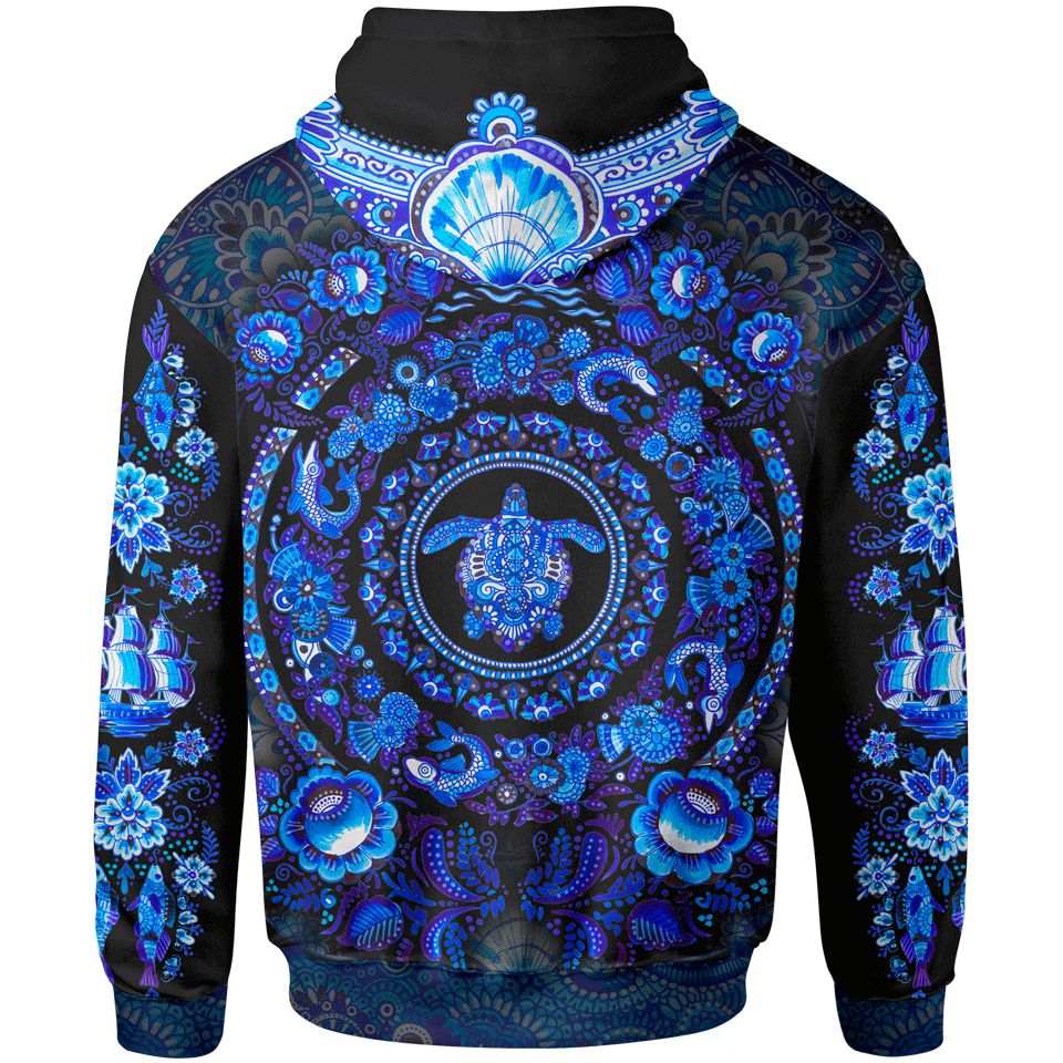 Hoodie Delft Ocean Pullover Hoodie